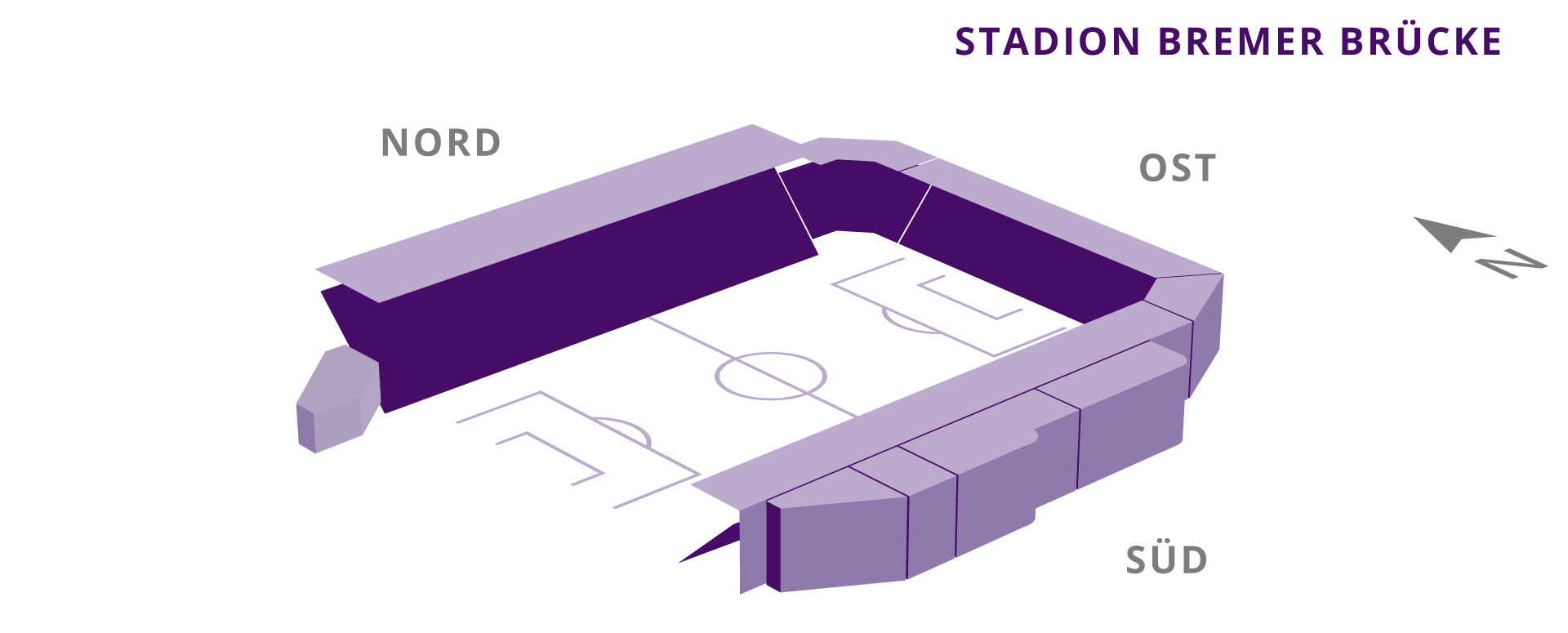 Illustration des Stadions Bremer Brücke